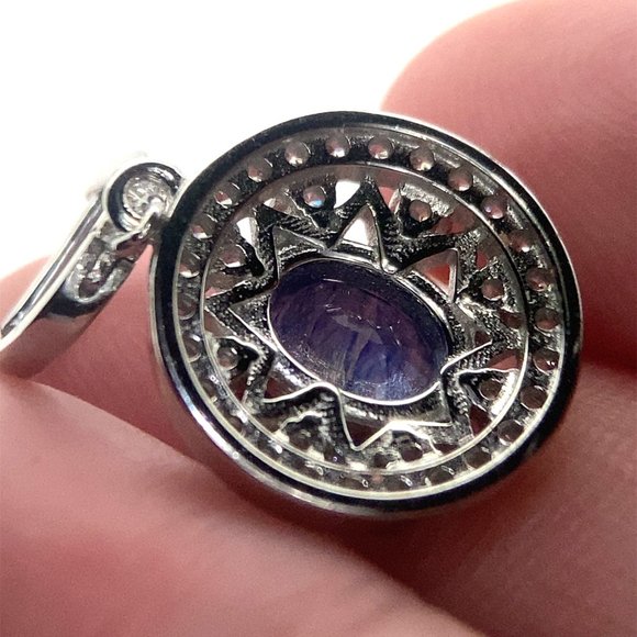 Blue Sapphire 4.20ct Platinum Finish Solid 925 Sterling Silver Earrings - Picture 6 of 7